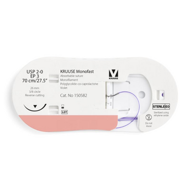 KRUUSE Monofast Suture, USP 2-0/EP 3, 70 cm/27.5